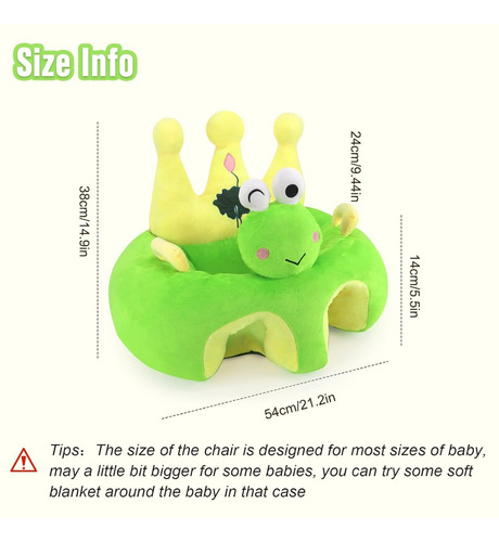 Bebé Sillón Soporte Sentar Dinosaurio Perrito Cerdito Conejo Verde