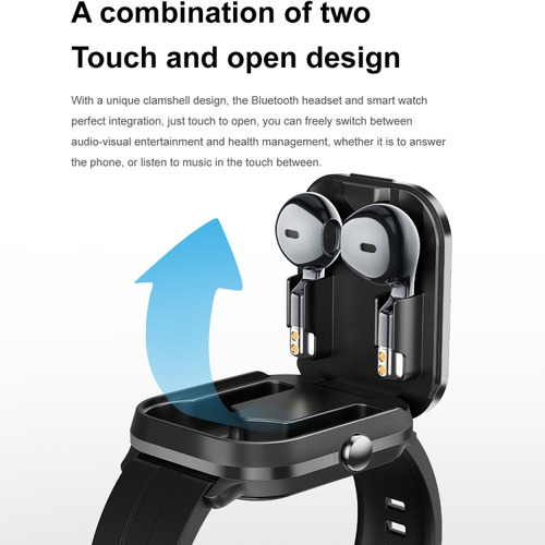 Reloj Inteligente Con Auriculares Bluetooth D8 Pro 2 En 1
