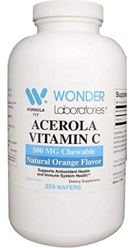 Vitamina C Masticable 500 Mg + Acerola, Soporta Un Sistema I