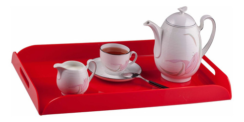 Charola Bandeja De Acrilico Rojo Grande Para Servir