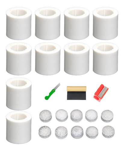 10pcs Billard Cue Stick Ferrules Set Compacto Instalación