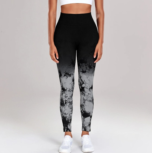 Calza Leggins Deportiva Frunce Batik Sin Costura 