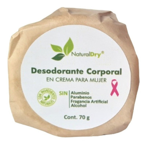 Desodorante Sólido Repuesto Barra O Crema Naturaldry Mujer 