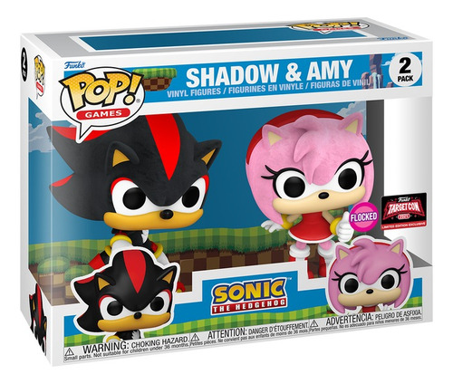 Funko Pop! Games Sonic Shadow & Amy Flocked Target Con 2024