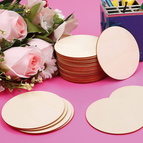 Wood Circles For Crafts Unfinished Blank Wooden Rounds Slic