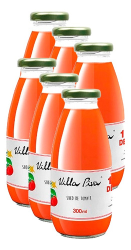 Kit 6x: Suco De Tomate Villa Piva 300ml