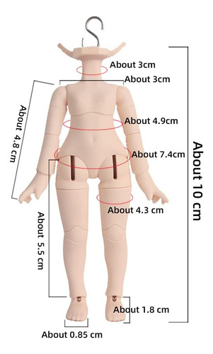 Nuevo Cuerpo De Muñeca 1/12bjd Para Cabeza Gsc, Cuerpo De Re
