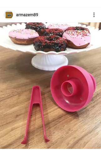 Imagem 1 de 4 de Modelador Cortador Faz Donuts Pinça P/ Mergulhar Cobertura