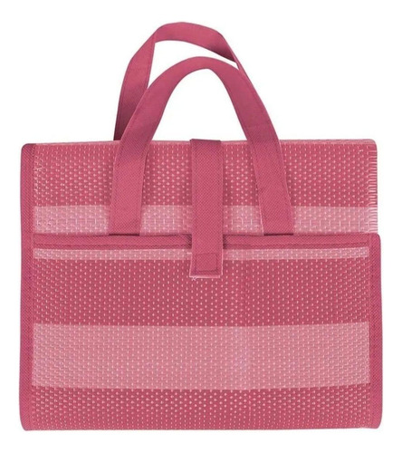 Esteira De Praia Dobrável 1,80x90cm Vira Bolsa Cor Vermelha