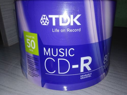 50 Cds De Áudio De 80 Min Marca Tdk (raridade No Mercado)