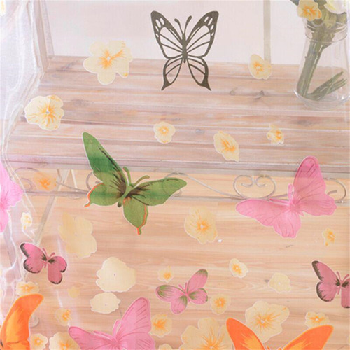 .. Cortina De Tul Transparente Con Diseño De Hojas, For