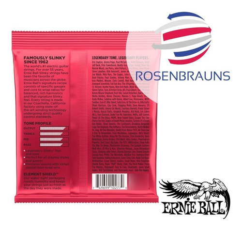 Imagen 2 de 6 de Cuerdas Guitarra Eléctrica Ernie Ball Burly Slinky 11-52