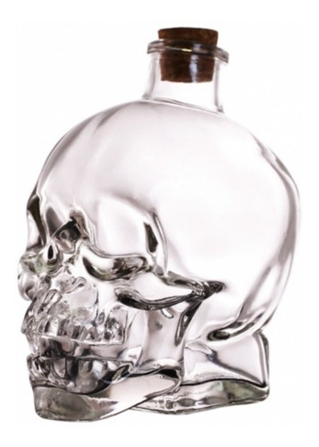 Botella Calavera Vidrio Craneo Vodka Whisky 750 Ml Skull