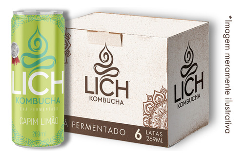 Lich Kombucha Capim Limão - Pack Com 6 Unidades 269ml