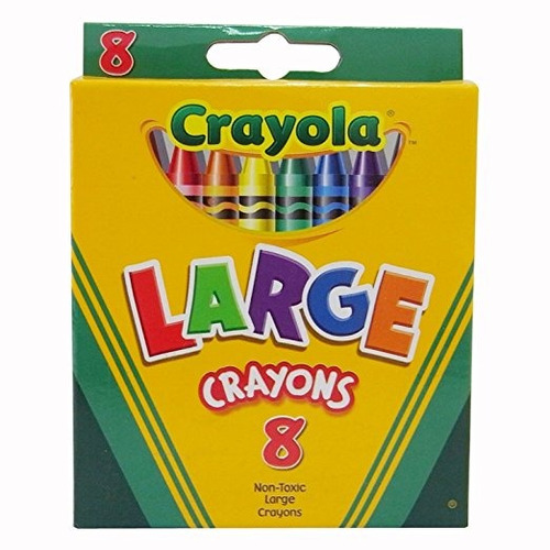 Crayola Crayones Grandes Meta Box - 8 Conde - 2 Paquetes