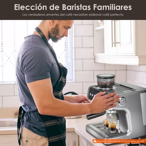 Fricoffee Máquina de café expreso con molinillo de café con espumador de  leche y máquina de expreso máquina de capuchino combinada con jarra de –  Yaxa Guatemala