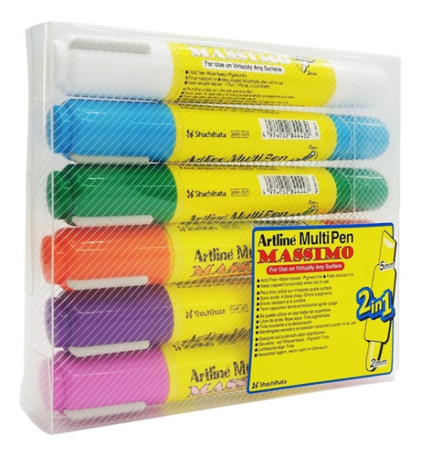 Marcadores Multipen Massimo X 6 Pastel Y Basicos Artline