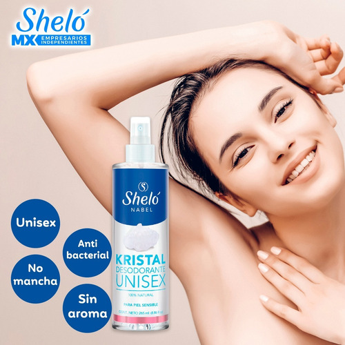 Imagen 4 de 4 de Desodorante Natural Unisex 265 Ml Sin Aroma Sales Minerales