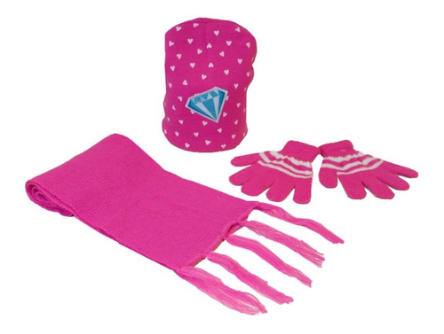 Kit De Invierno Trendy Guantes Magicos Gorro Bufanda Niños