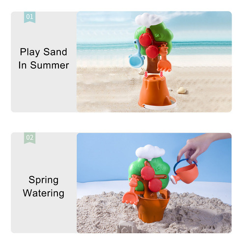 Juego De Arena Con Forma De Baúl De Playa En U, 8 Piezas, Ar