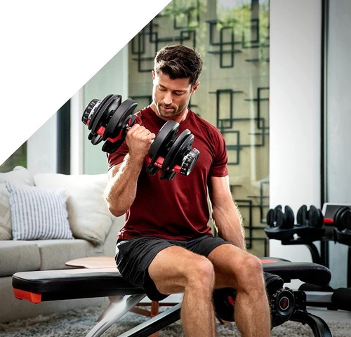 Mancuerna Pesa Ajustable 24 Kg Regulable Gym Base Automatica