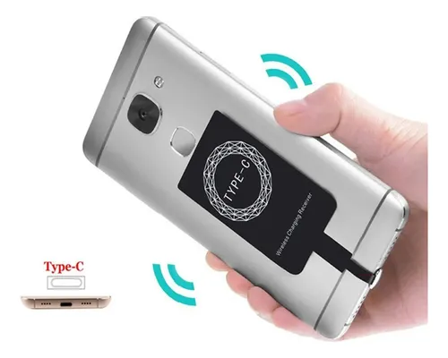 Receptor De Carga Inalambrica Tipo C Adaptador Qi Micro Usb