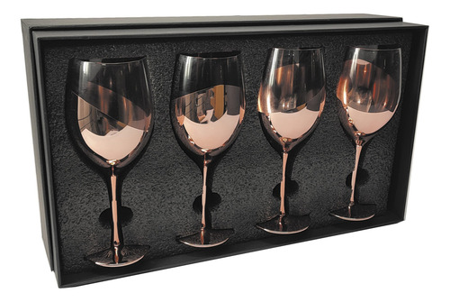 Set De 4 Copas De Vino Encobrizadas