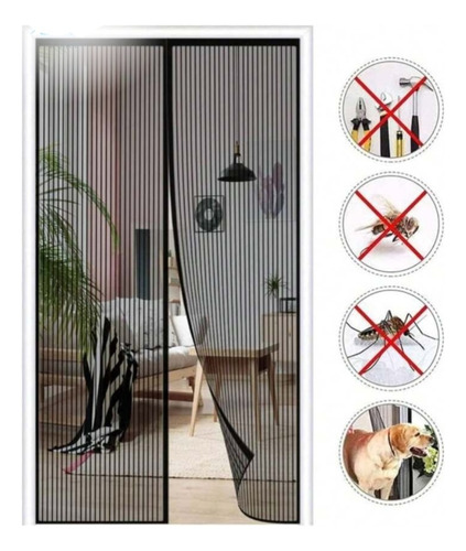 Cortina Magnetica Mosquitero Para Puertas Magenetico Iman