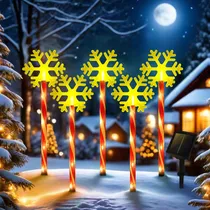 Comprar 5 Luz Solar Decoracion Navidad Al Aire Libre Jardin 8 Modo