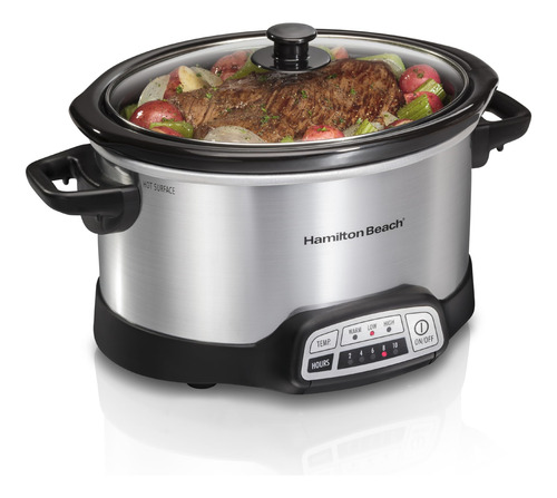 Slow Cooker Hamilton Beach Programmable 4l Silver