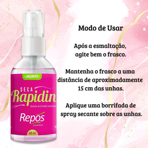 Seca Rapidin Spray Secante Instantâneo Para Esmalte 60ml