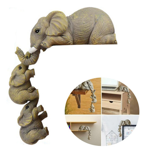 1 Figuras Decorativas De Elefante De Resina