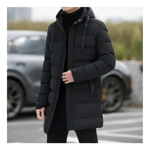 Chaqueta Térmica Informal Para Hombre Con Gorro Ligero De