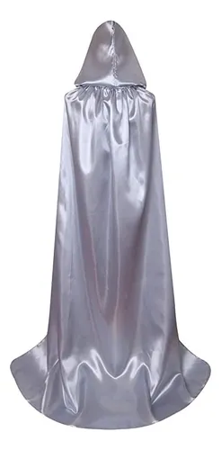 Disfraces De Capa Con Capucha De Halloween Plateada Talla M