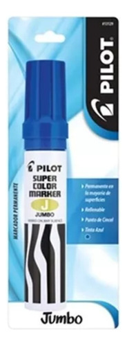 1 Marcador Jumbo Pilot Permanente Recargable Color Color Azul