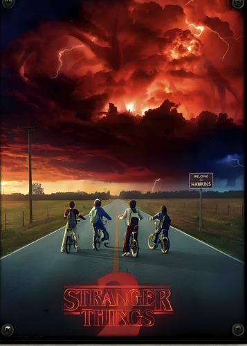 237# Cuadro 30x40 Stranger Things Vinilo Mdf Listo P/ CoLG