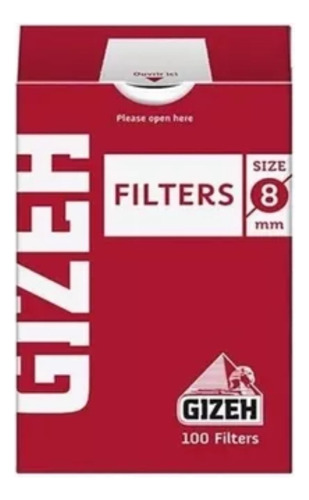 Pack 10 Cajas Filtro Gizeh 8mm Para Armar Cigar. Alemania