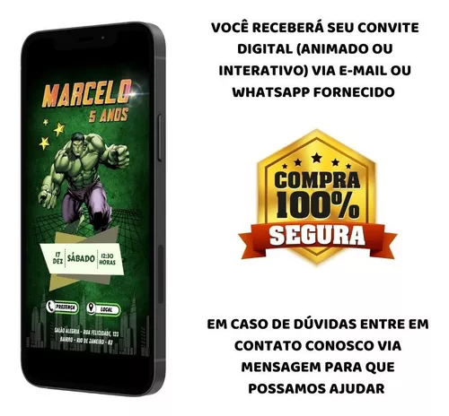 Convite Digital She Hulk para Whatsapp