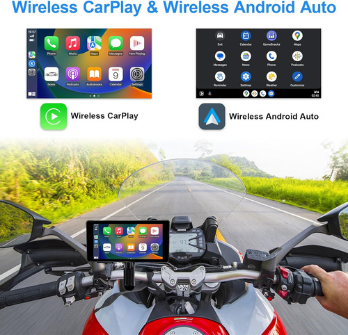 Dvr Motocicleta Premium Apple Carplay Android Auto 1080p