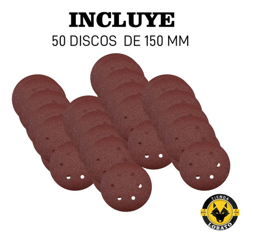 Imagen 2 de 10 de Makita P-37568 Disco De Lija Velcro 6 P/madera G 40 50 Pzas