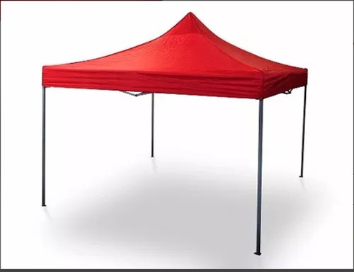 Toldo Plegable Super Resistente Impermeable Rojo 3x3 Metros