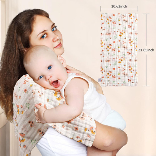 Paños De Muselina Para Bebé, 100% Algodón, Súper Absorbentes