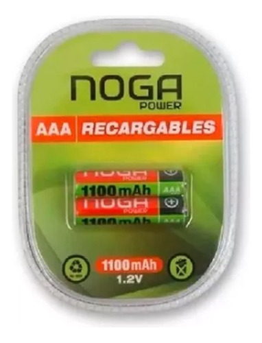 Pilas Recargables Noga Aaa X2 1100 Mah Blister