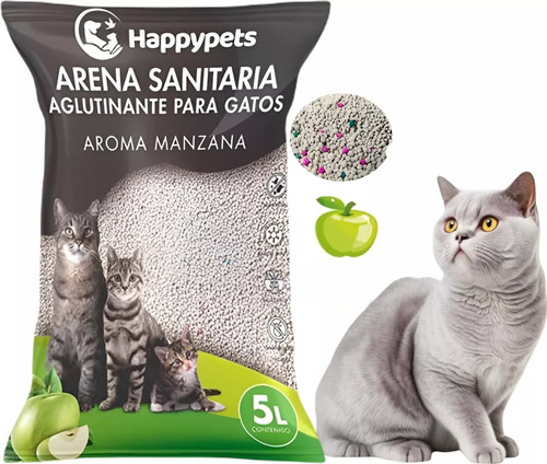 Arena Para Gatos Aglutinante Arena Sanitaria 5 Kilos Gatos