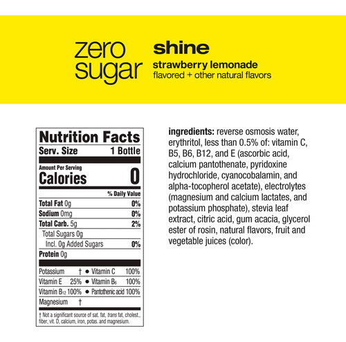 Vitaminwater Limonada De Fresa Agua Mejorada Botella 591 Ml