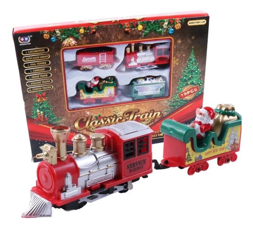 Tren Clasico Navidad Musical 19 Piezas 