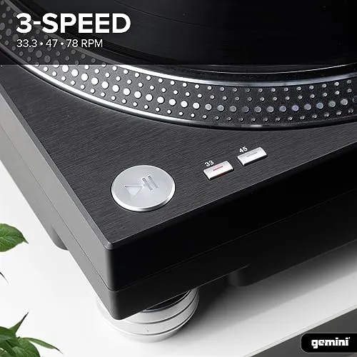 Tornamesa De Vinilo Gemini Sound De 2 Velocidades Con Tracci