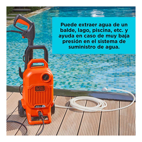 Imagen 8 de 10 de Hidrolavadora 1800w 125bar/1810 Psi Black & Decker Bepw1800t