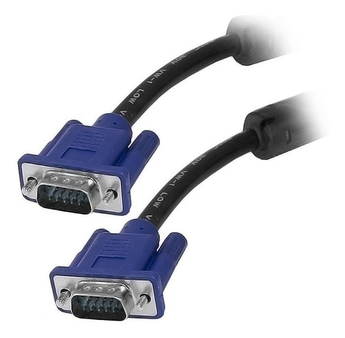 Cable Vga 5 Metros Macho/macho, Nikel, Conector Azul Ev8868