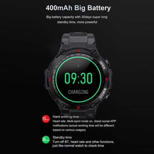 Smartwatch 1.28 Assistente Ios Lemfo Smart K22 Bt Mon